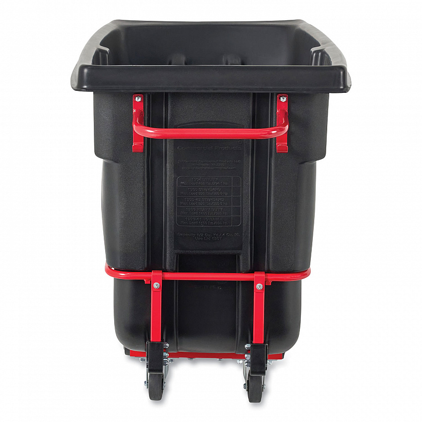 0.5 cu yd BRUTE Rotomolded Tilt Truck, 1,400 lb Capacity, Black (1306BLA)