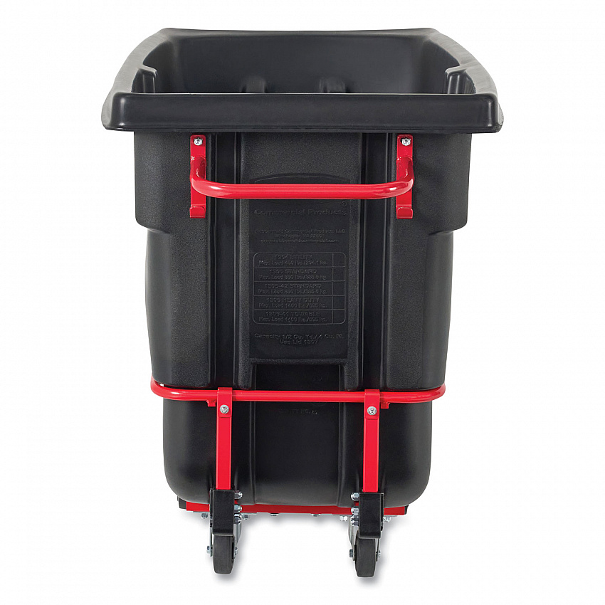 1 cu yd BRUTE Rotomolded Tilt Truck, 2,100 lb Capacity, Black (1316BLA)