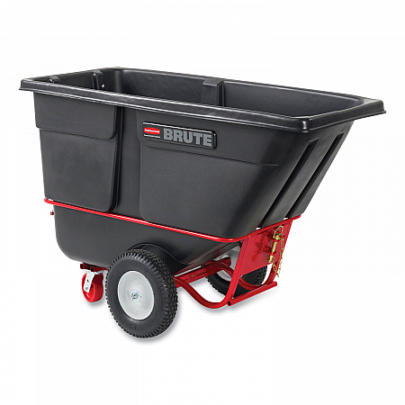 1.5 cu yd BRUTE Rotomolded Towable Tilt Truck, 2,100 lb Capacity, Black (102641BLA)