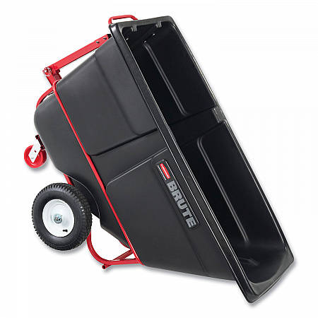 1.5 cu yd BRUTE Rotomolded Towable Tilt Truck, 2,100 lb Capacity, Black (102641BLA)