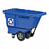BRUTE Rotomolded Recycling Tilt Truck, 1 cu yd, 1,250 lb Capacity, Plastic/Steel Frame, Blue (2089826)
