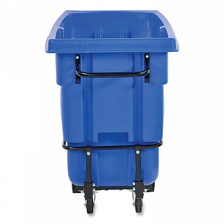 BRUTE Rotomolded Recycling Tilt Truck, 1 cu yd, 1,250 lb Capacity, Plastic/Steel Frame, Blue (2089826)