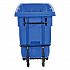 BRUTE Rotomolded Recycling Tilt Truck, 1 cu yd, 1,250 lb Capacity, Plastic/Steel Frame, Blue (2089826)