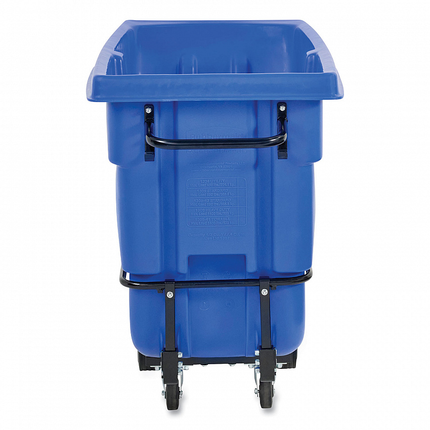 BRUTE Rotomolded Recycling Tilt Truck, 1 cu yd, 1,250 lb Capacity, Plastic/Steel Frame, Blue (2089826)
