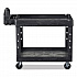 BRUTE Heavy-Duty Utility Cart with Lipped Shelves, Plastic, 2 Shelves, 750 lb Capacity, 26