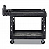 BRUTE Heavy-Duty Utility Cart with Lipped Shelves, Plastic, 2 Shelves, 500 lb Capacity, 25.88