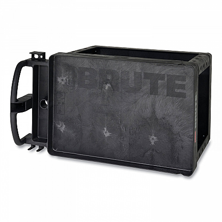 BRUTE Heavy-Duty Utility Cart with Lipped Shelves, Plastic, 2 Shelves, 750 lb Capacity, 25.25