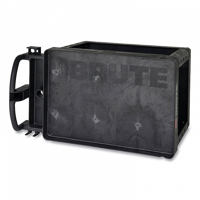 BRUTE Heavy-Duty Utility Cart with Lipped Shelves, Plastic, 2 Shelves, 750 lb Capacity, 25.25" x 54" x 39.25", Black (454610BLA)