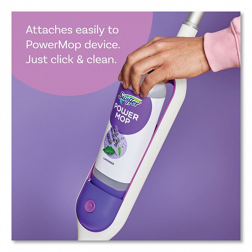 PowerMop Refill Cleaning Solution, Lavender Scent, 25.3 oz Refill Bottle, 6/Carton (08421)