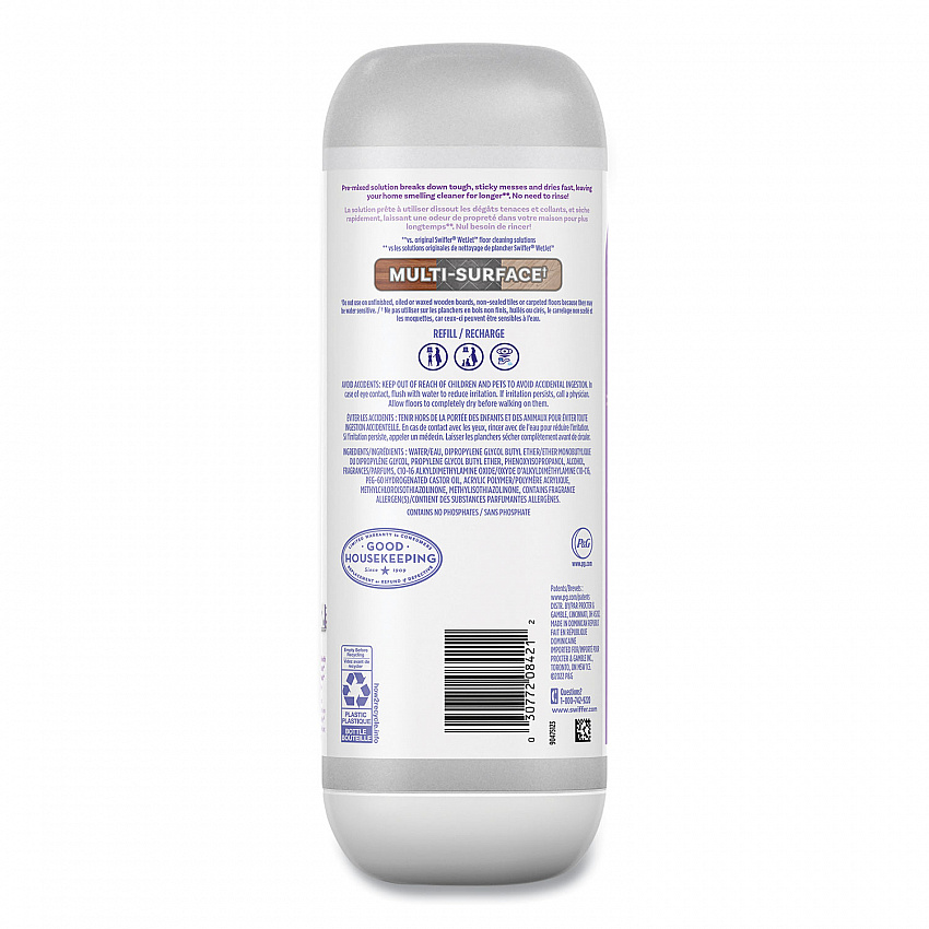 PowerMop Refill Cleaning Solution, Lavender Scent, 25.3 oz Refill Bottle, 6/Carton (08421)