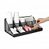 Network Collection 11-Compartment Coffee Cup and Condiment Countertop Organizer, 9.5 x 17.88 x 6.63, Black (COMORGMESHBL)