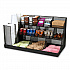 Network Collection 14-Compartment Coffee Cup and Condiment Countertop Organizer, 11.61 x 23.9 x 12.76, Black (CMG2MESHBLK)