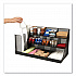 Network Collection 14-Compartment Coffee Cup and Condiment Countertop Organizer, 11.61 x 23.9 x 12.76, Black (CMG2MESHBLK)