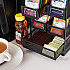Network Collection 5-Compartment Tea Countertop Organizer, 6.75 x 7 x 10, Black (MMTDR5BLK)
