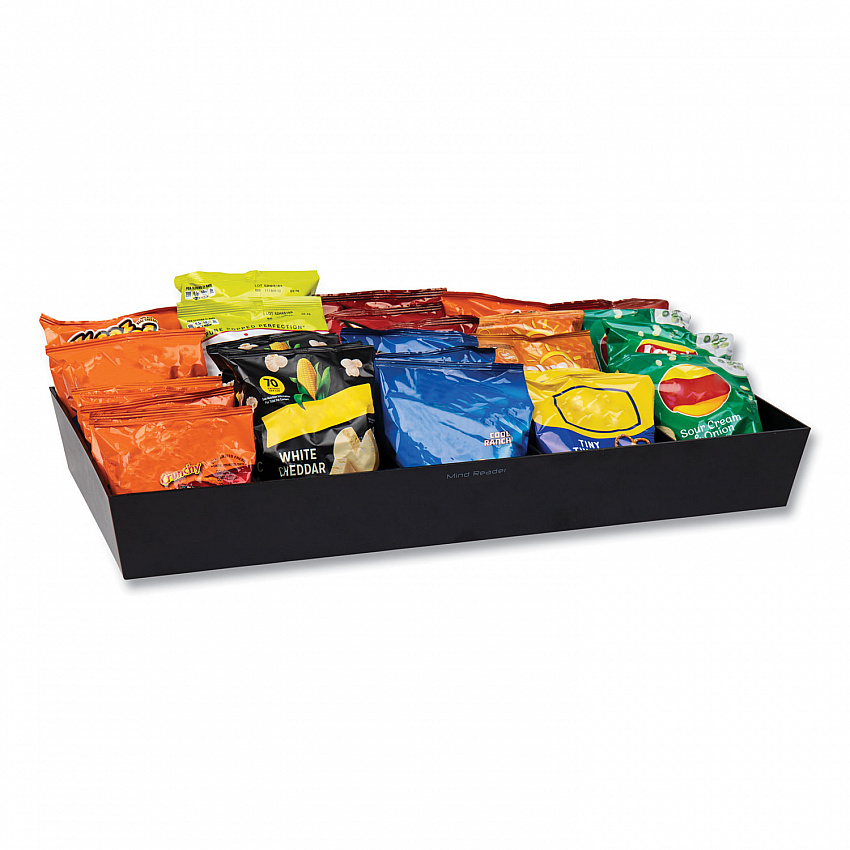 Anchor Collection 5-Compartment Snack Organizer, 12 x 24 x 3.25, Black (SNACKORGTBLK)