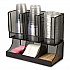 Network Collection 2-Tier 6-Compartment Coffee Cup and Condiment Countertop Organizer, 5 x 13 x 11.5, Black (UPMESHBLK)