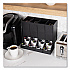 Anchor Collection 4-Compartment Single Serve Pod Countertop Dispenser, 14.25 x 9 x 12.15, Black (CPODBKBLK)