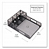 Network Collection Utensil, Napkin and Plate Countertop Organizer, 11.5 x 14.75 x 5.5, Metal, Black (PSNAMESHBLK)