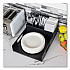 Network Collection Utensil, Napkin and Plate Countertop Organizer, 15.2 x 11.5 x 4.45, Plastic, Black (PSNAPUTBLK)