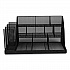 Network Collection 14-Compartment Coffee Cup and Condiment Countertop Organizer, 11.61 x 23.9 x 12.76, Black (CMG2MESHBLK)
