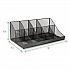Network Collection 11-Compartment Coffee Cup and Condiment Countertop Organizer, 9.5 x 17.88 x 6.63, Black (COMORGMESHBL)