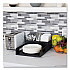 Network Collection Utensil, Napkin and Plate Countertop Organizer, 15.2 x 11.5 x 4.45, Plastic, Black (PSNAPUTBLK)