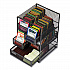 Network Collection 5-Compartment Tea Countertop Organizer, 6.75 x 7 x 10, Black (MMTDR5BLK)