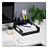 Network Collection Utensil, Napkin and Plate Countertop Organizer, 15.2 x 11.5 x 4.45, Plastic, Black (PSNAPUTBLK)
