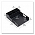 Network Collection Utensil, Napkin and Plate Countertop Organizer, 15.2 x 11.5 x 4.45, Plastic, Black (PSNAPUTBLK)
