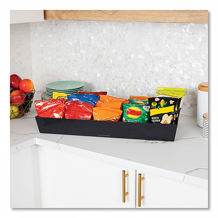 Anchor Collection 5-Compartment Snack Organizer, 12 x 24 x 3.25, Black (SNACKORGTBLK)