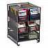 Network Collection 5-Compartment Tea Countertop Organizer, 6.75 x 7 x 10, Black (MMTDR5BLK)