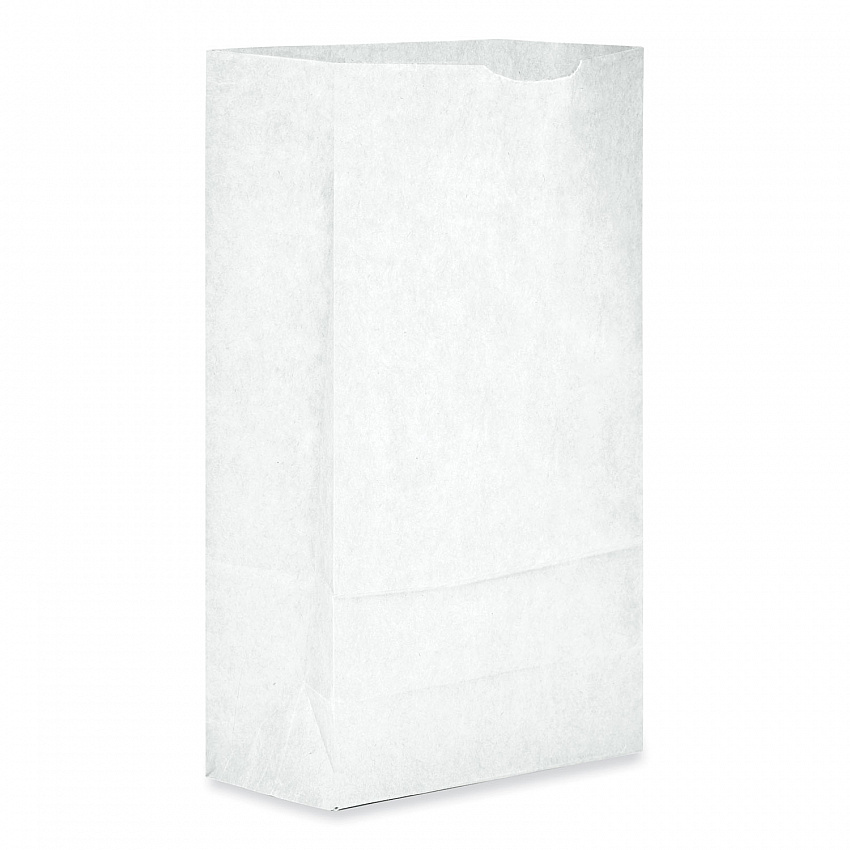 Grocery Paper Bags, 6# Size, 35# Basis Weight, 5.88" x 3.63" x 11", White, 500/Bundle (GW6500)