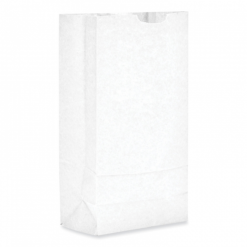 Grocery Paper Bags, 10# Size, 35# Basis Weight, 7" x 4.38" x 13.75", White, 500/Bundle (GW10500)