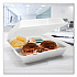 Foam Hinged Lid Containers, 3 Compartments, 9.25 x 9.5 x 3, White, 100/Sleeve, 2 Sleeves/Carton (95HT3R)
