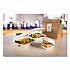 Foam Hinged Lid Containers, 3 Compartments, 9.25 x 9.5 x 3, White, 100/Sleeve, 2 Sleeves/Carton (95HT3R)