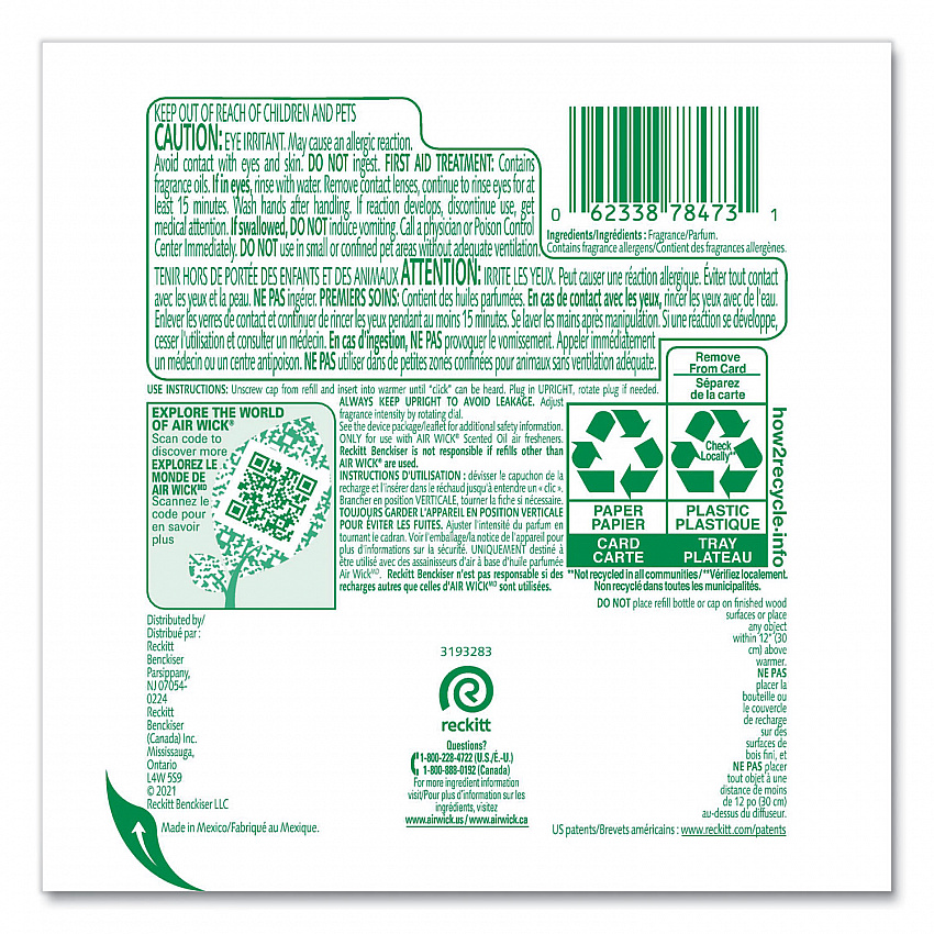 Scented Oil Refill, Lavender and Chamomile, 0.67 oz, 2/Pack (78473PK)