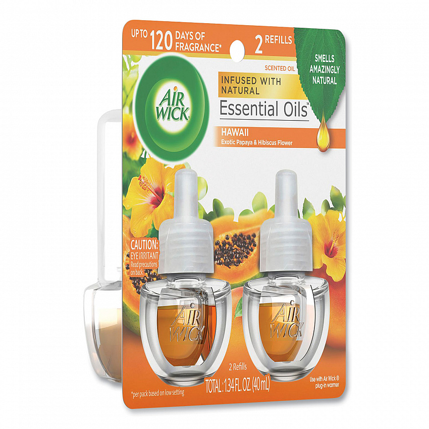 Scented Oil Twin Refill, Hawaii Exotic Papaya and Hibiscus Flower, 0.67 oz Refill (85175PK)