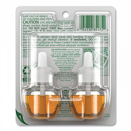 Scented Oil Twin Refill, Hawaii Exotic Papaya and Hibiscus Flower, 0.67 oz, 2/Pack, 6 Packs/Carton (85175CT)