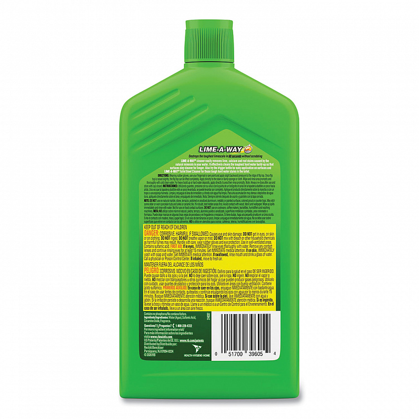 Lime, Calcium and Rust Remover, 28 oz Flip-Top Bottle, 6/Carton (87000CT)