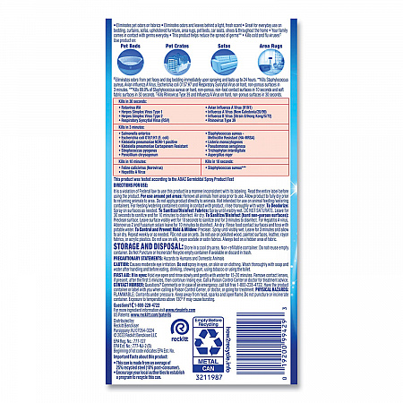 Disinfectant Spray II Pet Odor Eliminator, Fresh Scent, 15 oz Aerosol Spray, 12/Carton (99804CT)