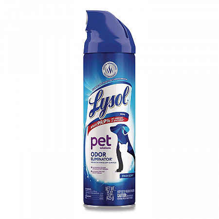 Disinfectant Spray II Pet Odor Eliminator, Fresh Scent, 15 oz Aerosol Spray, 12/Carton (99804CT)