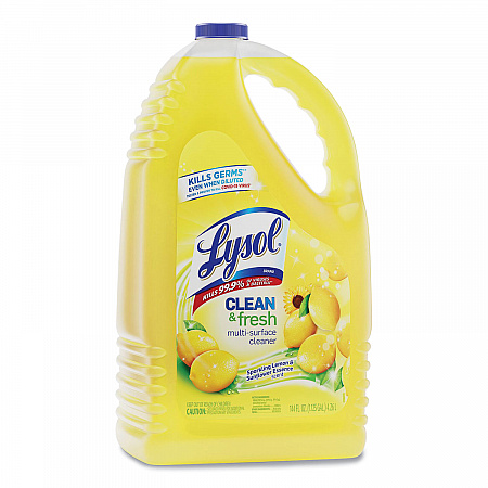 Clean and Fresh Multi-Surface Disinfectant Cleaner, Sparkling Lemon and Sunflower Essence, 144 oz Bottle, 4/Carton (77617)