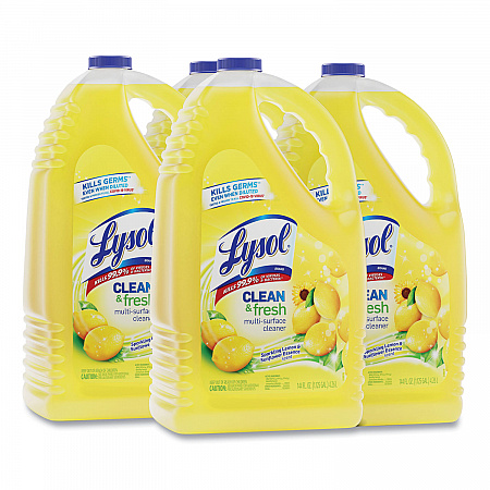 Clean and Fresh Multi-Surface Disinfectant Cleaner, Sparkling Lemon and Sunflower Essence, 144 oz Bottle (77617EA)