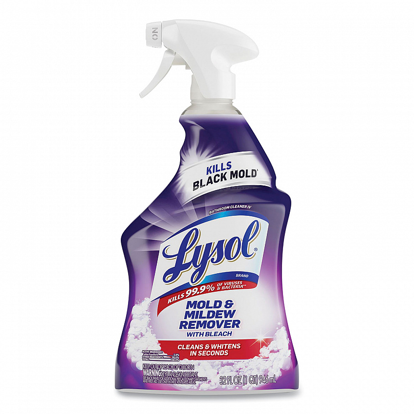 Mold and Mildew Remover with Bleach, Unscented, 32 oz Spray Bottle, 12/Carton (78915)