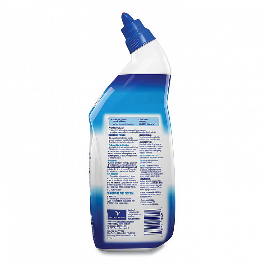 Toilet Bowl Cleaner with Hydrogen Peroxide, Ocean Fresh Scent, 24 oz Angle-Neck Bottle, 9/Carton (98011)