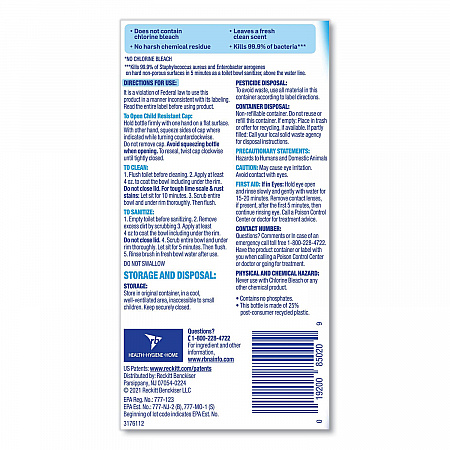 Toilet Bowl Cleaner with Hydrogen Peroxide, Ocean Fresh Scent, 24 oz Angle-Neck Bottle (98011EA)