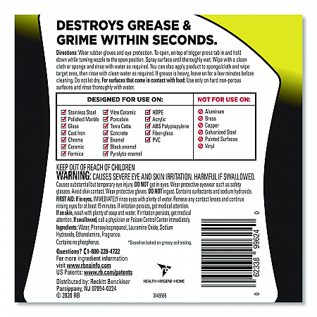 Heavy Duty Cleaner Degreaser, 32 oz Spray Bottle, 6/Carton (99624)