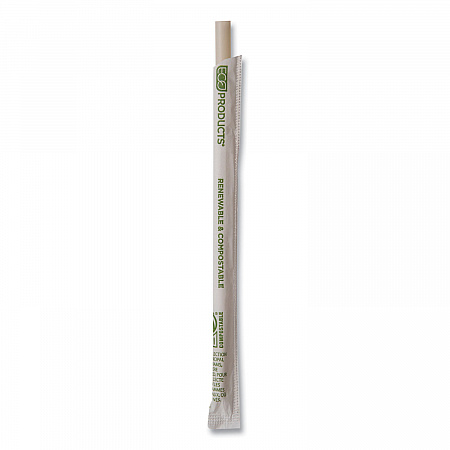 Renewable and Compostable PHA Straws, 7.75