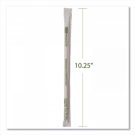 Renewable and Compostable PHA Straws, 10.25