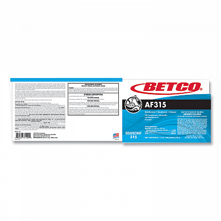 AF315 Disinfectant Cleaner, Citrus Floral Scent, 1 gal Bottle, 4/Carton (3150400)